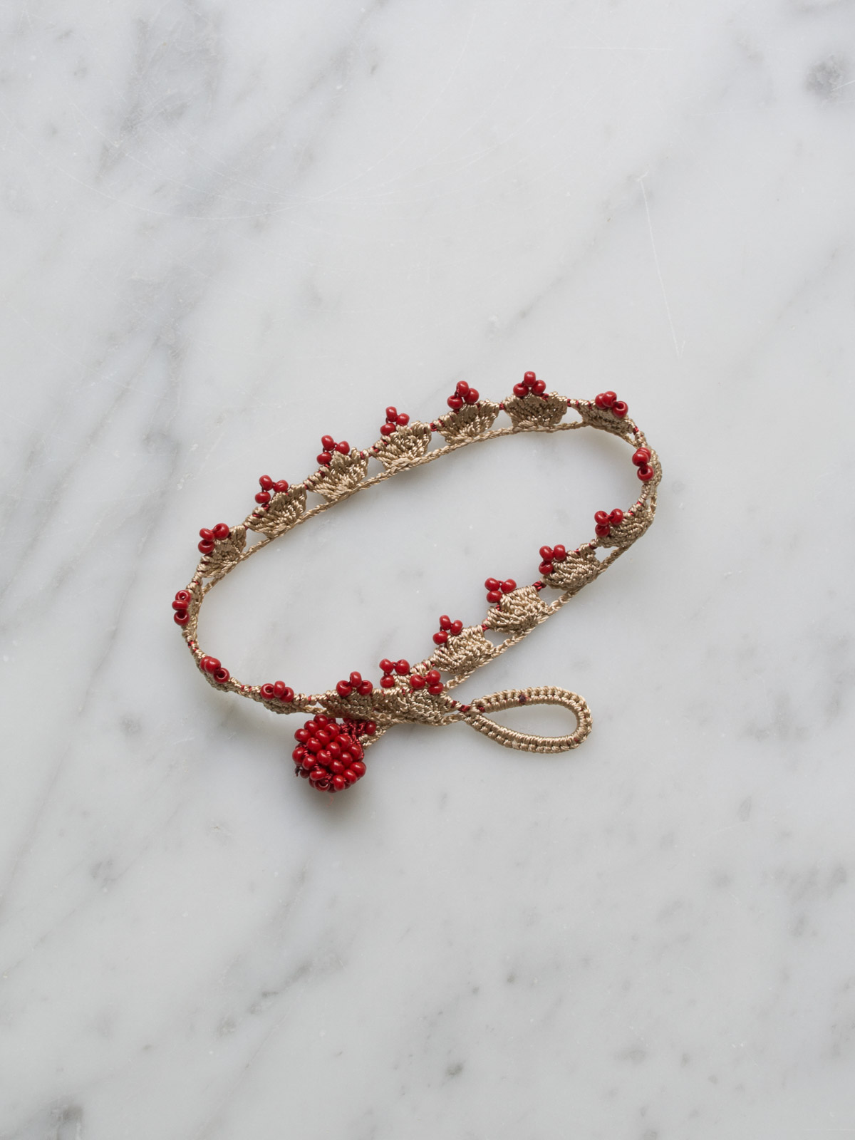 bracelet en crochet Crown